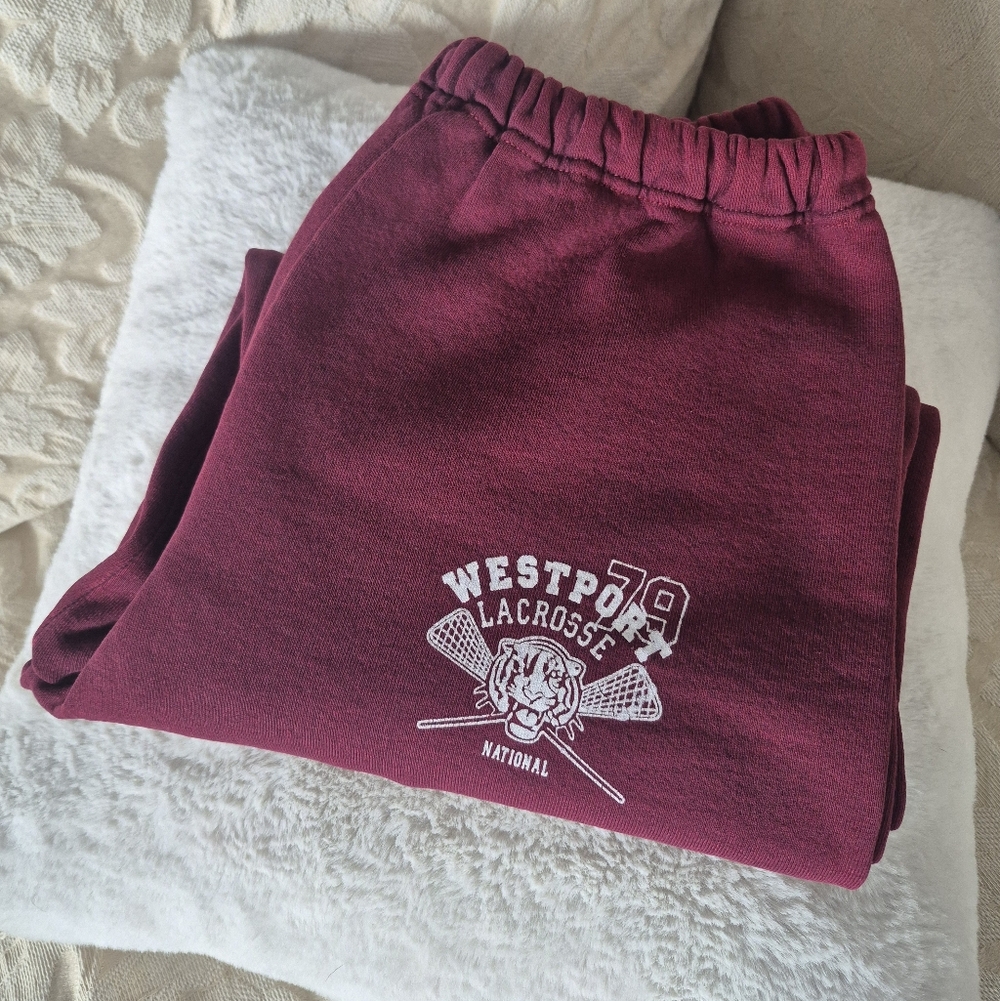 COZIEST EVER Burgundy Maroon  Sweatpants Joggers Large